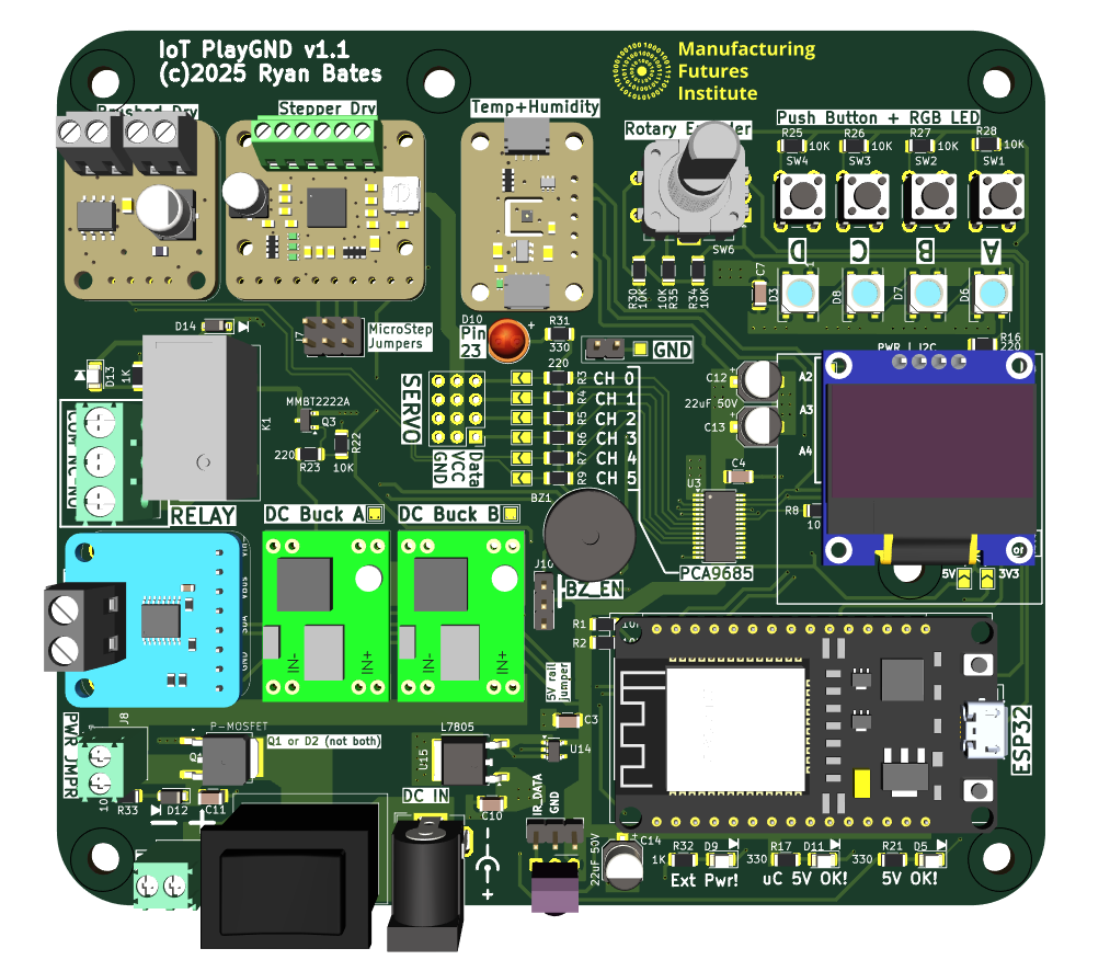 3d render of PCB